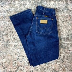 Wrangler Cowboy Cut Jeans Men's 28x28 Blue Cotton Denim Bootcut Workwear Travel